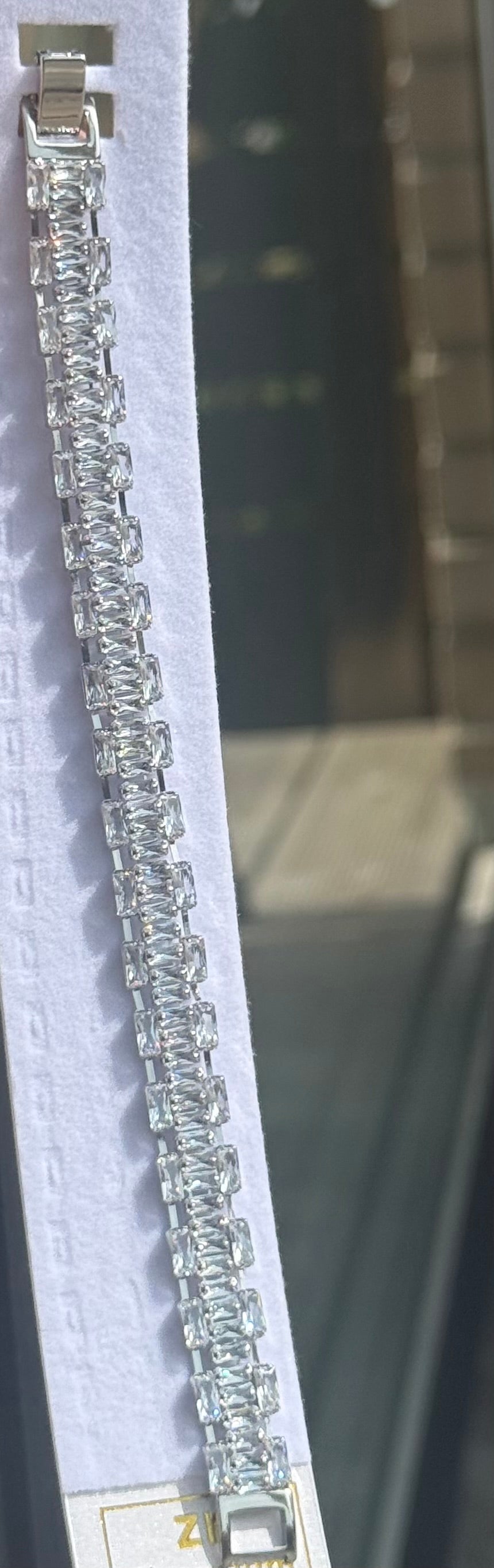 Luksus tennisarmbånd med baguette-zirkonia ✨