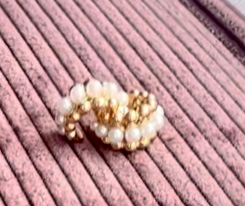 18K Guldbelagt Perle Ear Cuff